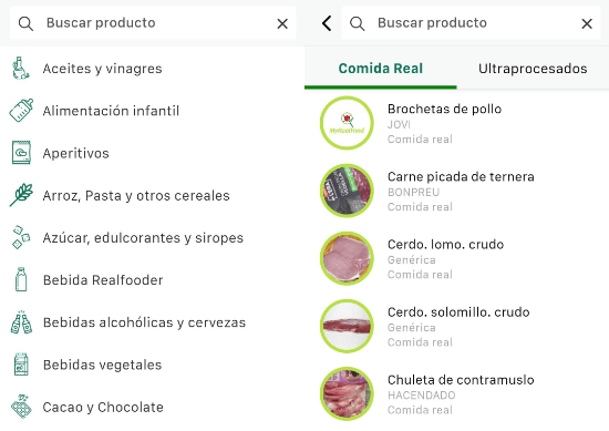 Imagen - Cómo usar la app de MyRealFood