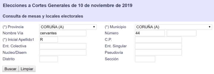 Imagen - C&oacute;mo consultar tu colegio y mesa electoral de las elecciones del 10-N online