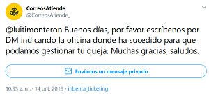 Imagen - La cuenta &quot;CorreosAtiende&quot; ha sido hackeada