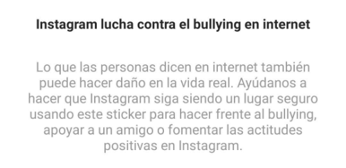 Imagen - Instagram lanza un sticker para luchar contra el bullying