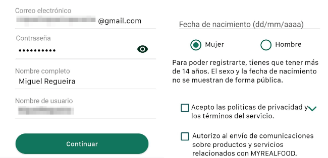 Imagen - Cómo usar la app de MyRealFood