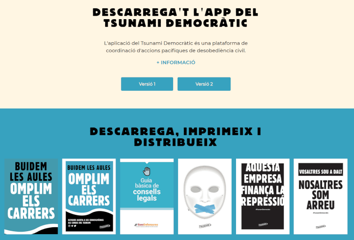 Imagen - Cierran la web de Tsunami Democr&agrave;tic pero se puede seguir accediendo