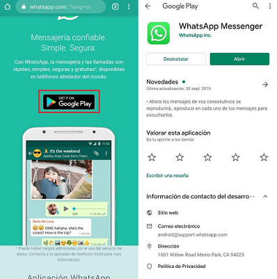 Imagen - WhatsApp desaparece de Google Play