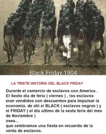 Imagen - Comercio con esclavos negros, un bulo sobre el origen del Black Friday circula en WhatsApp