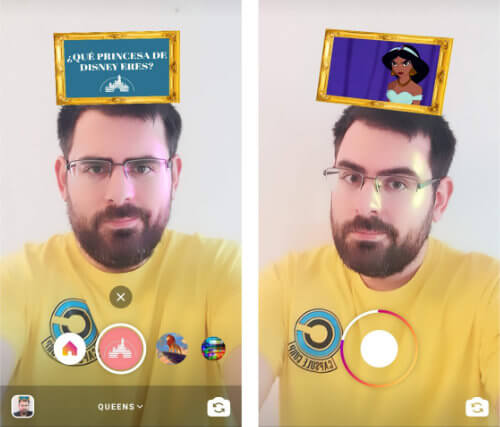 Imagen - Cómo poner el filtro de &quot;qué princesa de Disney eres&quot; en Instagram