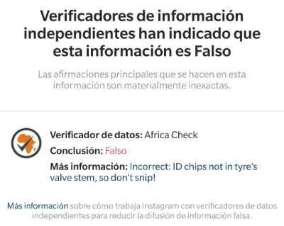 Imagen - Instagram ahora indica si una información es falsa