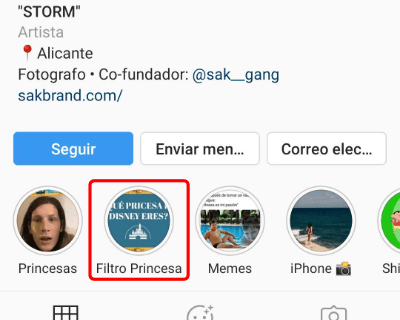 Imagen - Cómo poner el filtro de &quot;qué princesa de Disney eres&quot; en Instagram