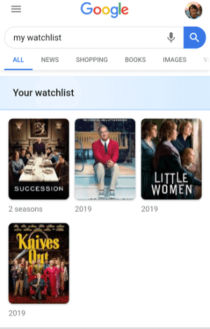 Imagen - El buscador de Google apuntará las series y películas que quieras ver