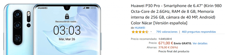 Imagen - Oferta: Huawei P30 Pro como regalo de Reyes con un ahorro de m&aacute;s de 340 &euro;
