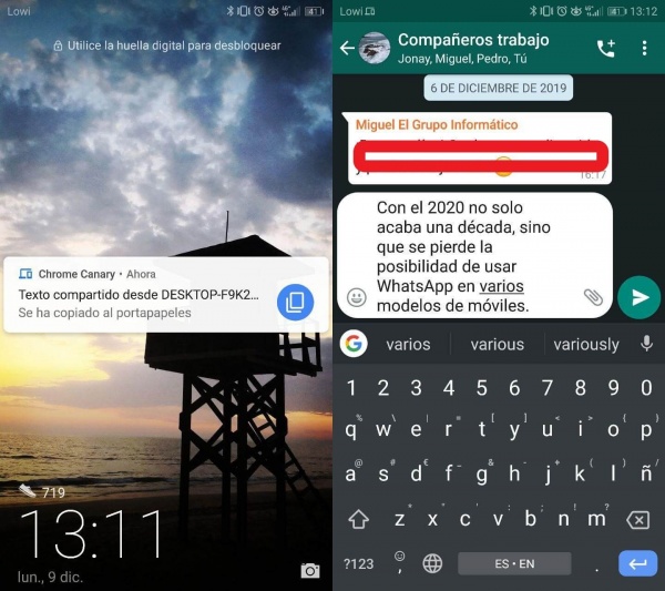 Imagen - Chrome ya permite pegar contenido del portapapeles desde un ordenador a Android