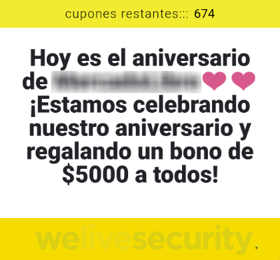 Imagen - Cuidado con el bono de 5.000 $ que circula en WhatsApp