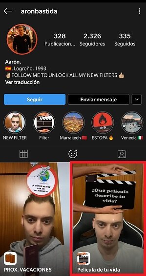 Imagen - &quot;¿Qué película describe tu vida?&quot; Así se activa el filtro de Instagram