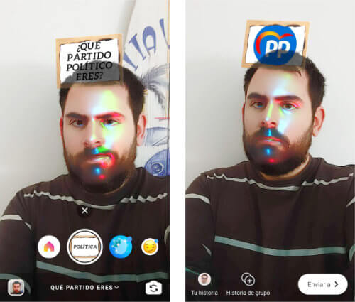 Imagen - Cómo usar el filtro &quot;¿Qué partido político eres?&quot; en Instagram