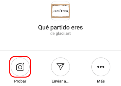 Imagen - Cómo usar el filtro &quot;¿Qué partido político eres?&quot; en Instagram