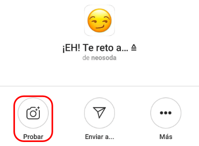 Imagen - Cómo poner el filtro &quot;Te reto a...&quot; en Instagram Stories