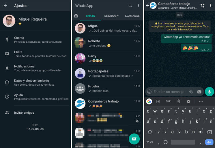 Imagen - Activa ya el modo oscuro de WhatsApp mediante la beta