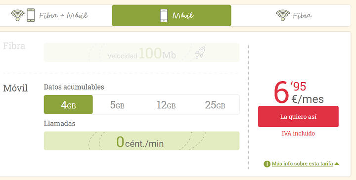 Imagen - Lowi aumenta los gigas de su tarifa m&aacute;s econ&oacute;mica