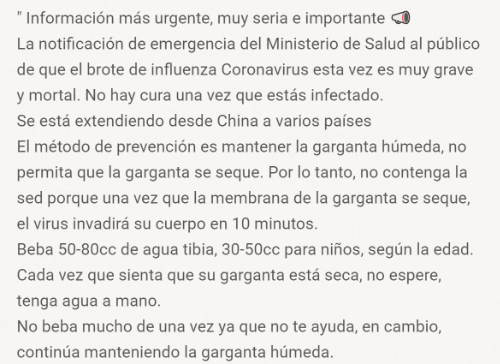 Imagen - Coronavirus: &quot;notificación de emergencia del Ministerio&quot;