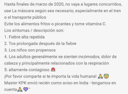 Imagen - Coronavirus: &quot;notificación de emergencia del Ministerio&quot;