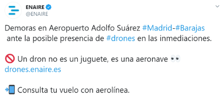 Imagen - El aeropuerto de Barajas sufre retrasos por drones cercanos
