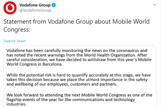 Imagen - Vodafone no ir&aacute; al MWC 2020