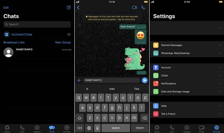 Imagen - El modo oscuro de WhatsApp llega al iPhone