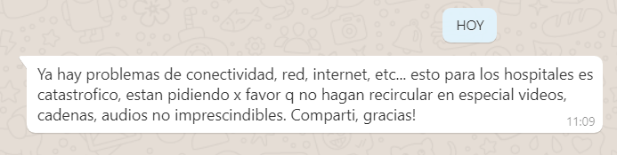 Imagen - Bulos de WhatsApp: problemas de conectividad en hospitales