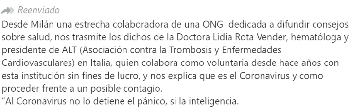 Imagen - Coronavirus: el último bulo en WhatsApp
