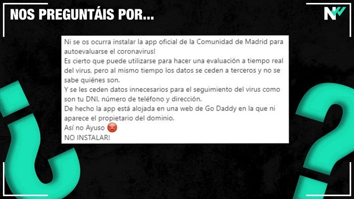 Imagen - &iquest;Qu&eacute; datos recopila la app Coronamadrid.com?