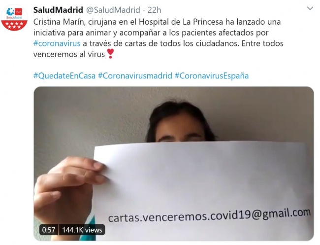 Imagen - Correo para enviar cartas a infectados por coronavirus