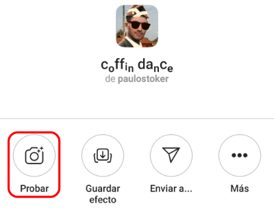 Imagen - Cómo poner el filtro de &quot;los bailarines del ataúd&quot; en IG