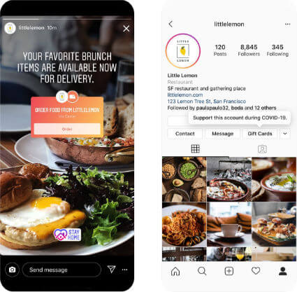 Imagen - Instagram: comida a domicilio con las Stories