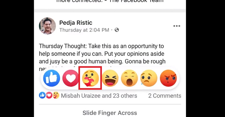 Imagen - Facebook: nueva reacci&oacute;n por el coronavirus