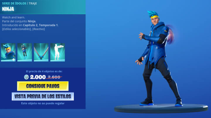 Imagen - Skins Fortnite: regresa la skin de Ninja