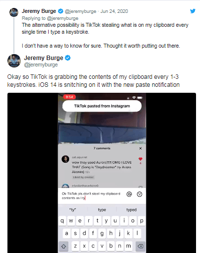Imagen - TikTok espía los datos del portapapeles