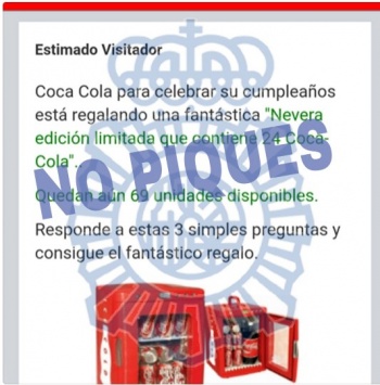 Imagen - Nueva estafa: Coca Cola no regala neveras en WhatsApp
