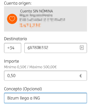 Imagen - Cómo enviar dinero por Bizum con ING