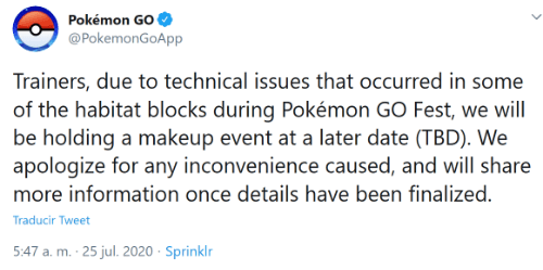 Imagen - Pokémon Go falla durante el Go Fest 2020