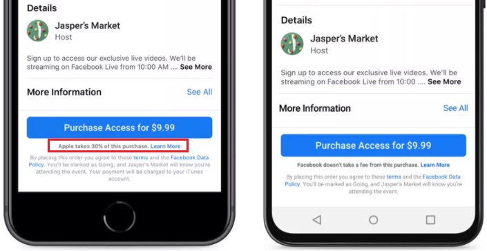 Imagen - Apple bloquea Facebook por informar de sus comisiones