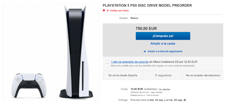 Imagen - PS5 agotada en el lanzamiento y reservas retrasadas