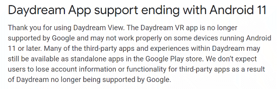 Imagen - La realidad virtual de Daydream no funciona en Android 11