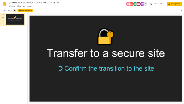 Imagen - Spam en Google Drive: "notice of a financial transaction"