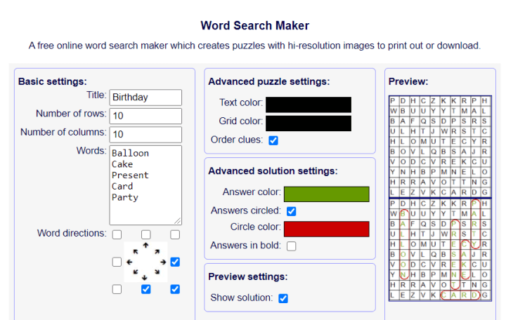 Imagen - 5 webs para generar sopas de letras