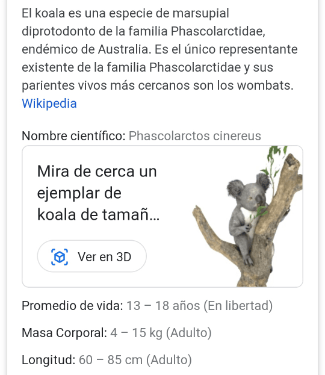 Imagen - Google a&ntilde;ade nuevos animales 3D: quokkas, koalas y canguros