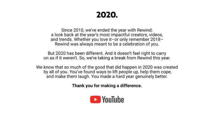Imagen - YouTube Rewind 2020: cancelado por el COVID-19