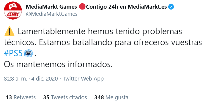 Imagen - MediaMarkt: problemas para reponer stock de la PS5