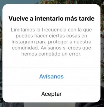 Imagen - Instagram: &quot;vuelve a intentarlo más tarde&quot;, ¿por qué?