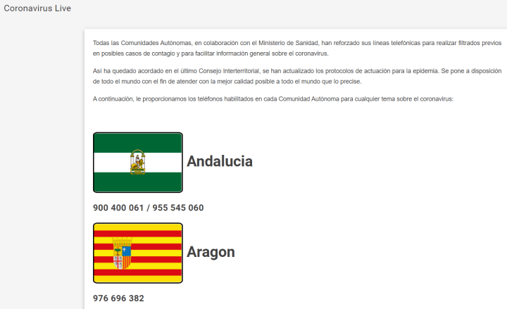 Imagen - Coronaviruslive.es, todos los datos del COVID-19 en una web