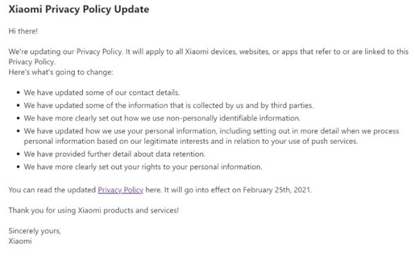 Imagen - Xiaomi actualiza su política de privacidad, ¿cómo te afecta?