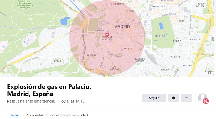 Imagen - Facebook activa el Safety Check por la explosión de Madrid